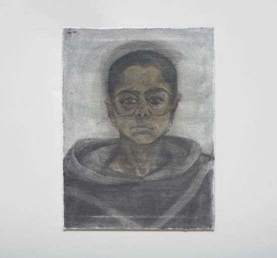 Self Portrait as Background by Fiza Khatri contemporary artwork Painting