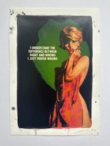 I Understand Difference Btw Right  Wrong I Prefer Wrong by The Connor Brothers contemporary artwork print