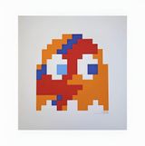 Aladdin Sane - Orange by Invader contemporary artwork print