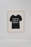 T-shirt portrait Collecting art makes you younger by Luis Vidal contemporary artwork Painting