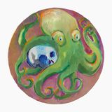 Round Octopus 2 by Charles Hascoet contemporary artwork painting