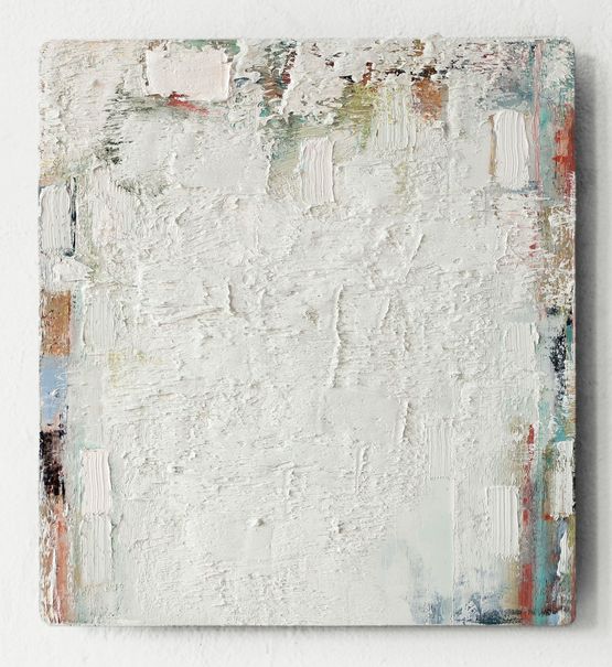 Weiss  Malachit Blau Grun Orange Schwarz - IV by Peter Tollens contemporary artwork Painting