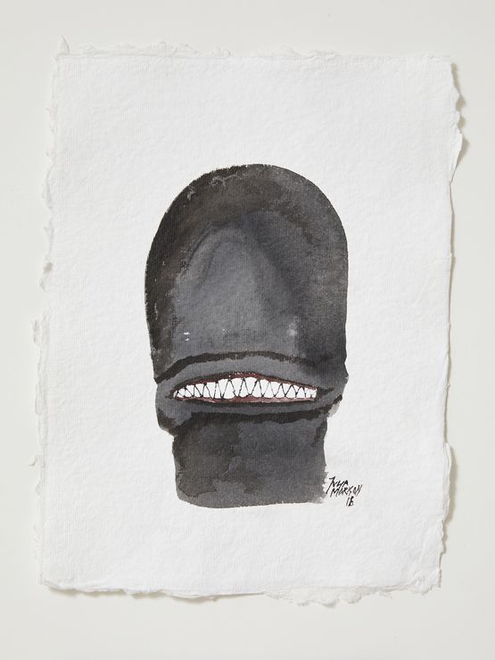 Headcase working drawing 43 by Julia Morison contemporary artwork Works on Paper