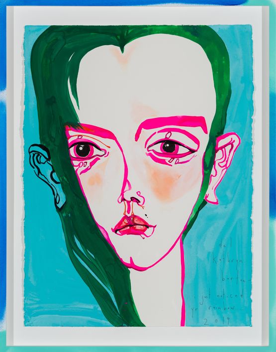 i just noticed yr rainbow by Del Kathryn Barton contemporary artwork Painting