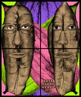DATE STONE HEADS by Gilbert  George contemporary artwork mixed media