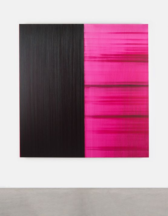Untitled Lamp Black  Magenta by Callum Innes contemporary artwork Painting