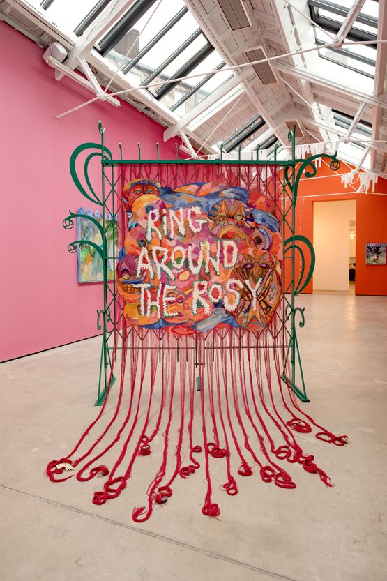 Ring around the Rosy by Alberta Whittle contemporary artwork Textile