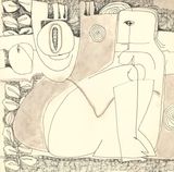 Untitled by Mona Saudi contemporary artwork drawing works on paper