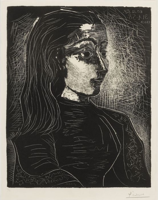 Jacqueline de Profil a droite by Pablo Picasso contemporary artwork Print
