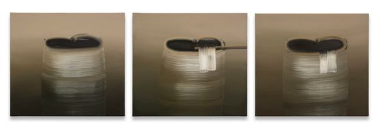 Triptych 5 Brushstrokes III 8 Brushstrokes 7 Brushstrokes by Hyun-Sook Song contemporary artwork Painting