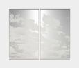 Kumo Cloud Diptych January 21 2023 NYC by Miya Ando contemporary artwork Painting