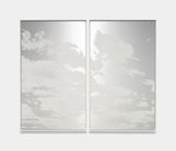 Kumo Cloud Diptych January 21 2023 NYC by Miya Ando contemporary artwork painting