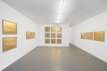 Contemporary art exhibition Tatsuo Miyajima Life Face On Gold at Buchmann Galerie Buchmann Box Berlin Germany