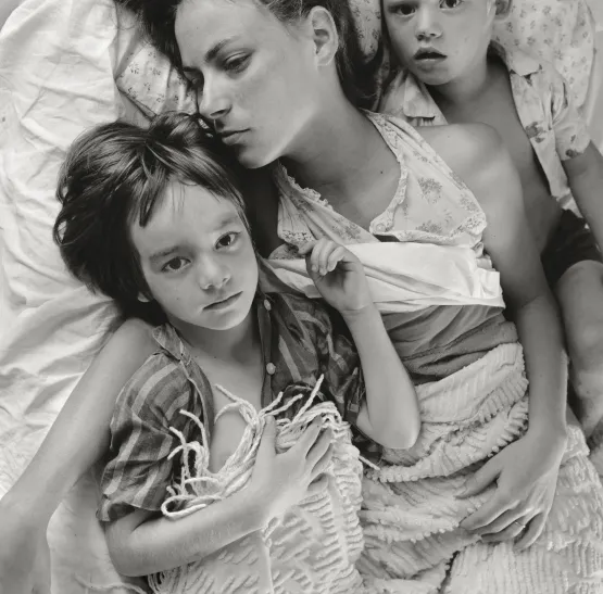 Nancy, Edith, and Dwayne, Danville, Virginia, 1966 by Emmet Gowin