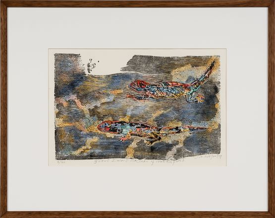 Great Desert Skinks I by John Wolseley contemporary artwork Print
