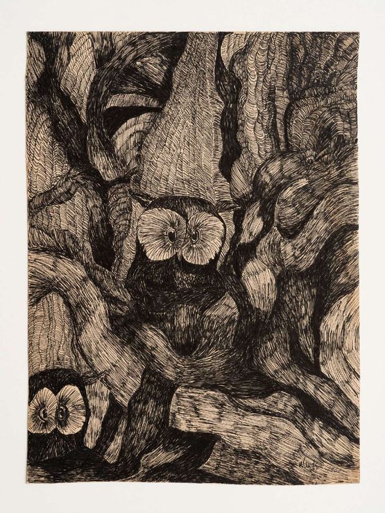 Untitled from the BlackWhite Animals series by Wanda Pimentel contemporary artwork Painting