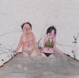 Weekend by Liu Qinghe contemporary artwork drawing painting works on paper