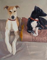 Storm and Cookie by Fiza Khatri contemporary artwork painting works on paper