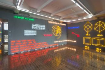 Contemporary art exhibition Joseph Kosuth Amnesia Various Luminous Fixed at Spruth Magers London United Kingdom