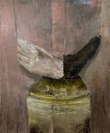 Object Study in a Dark Room Connecting Hands and Feet by Ahn Ji-San contemporary artwork painting