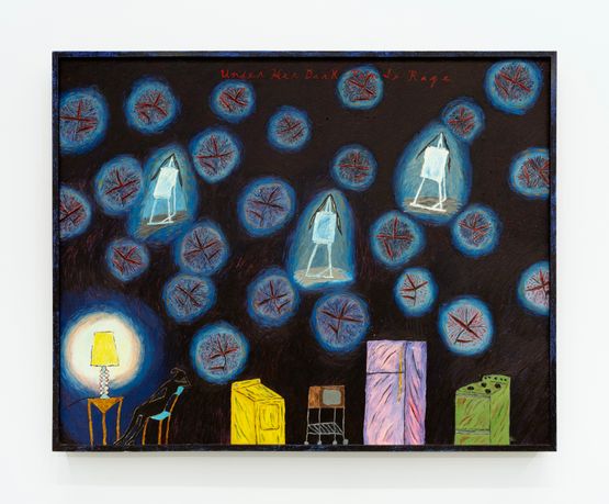 Under Her Dark Pain is Rage by Hollis Sigler contemporary artwork Painting