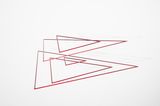 Trianguconcentricos Alu Rouge 50 by Elias Crespin contemporary artwork sculpture