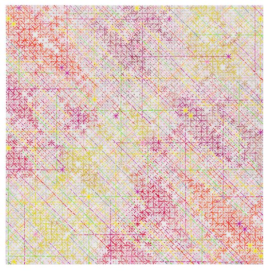 Appearance of Crosses 2018-3 by Ding Yi contemporary artwork Painting
