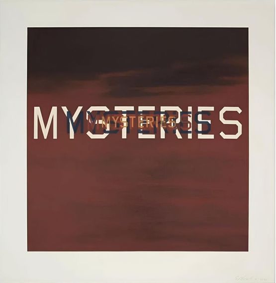 Mysteries by Ed Ruscha contemporary artwork Print