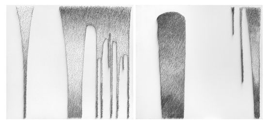 Skyscraper Silhouettes I  II by Made Wianta contemporary artwork Painting
