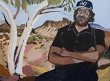 Desert Songs self-portrait by Vincent Namatjira contemporary artwork painting