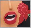 Red Rose by Marjorie Strider contemporary artwork Mixed Media