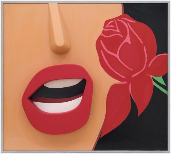 Red Rose by Marjorie Strider contemporary artwork Mixed Media
