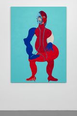 Seated by Tschabalala Self contemporary artwork mixed media
