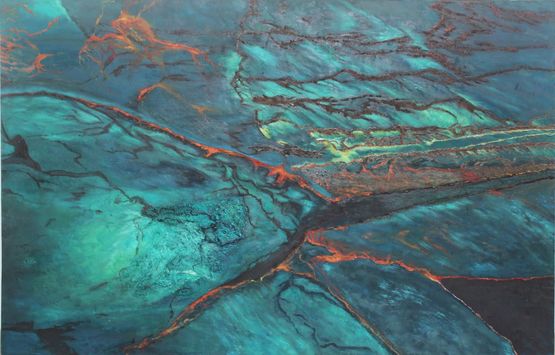 Oil Spill II by Tamara Haddad contemporary artwork Painting