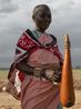 Naitoti with a Painted Lady Butterfly on Her Milk Gourd Kenya by Lucas Foglia contemporary artwork Print