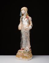 Figure with tumbleweed by Linda Marrinon contemporary artwork sculpture
