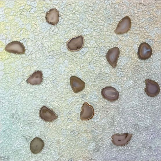 Pale mornings fade into white moons by Alteronce Gumby contemporary artwork Painting