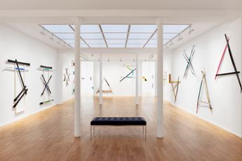 Contemporary art exhibition Daniel Dezeuze EcransTableaux  Variations at Templon 30 rue Beaubourg Paris France