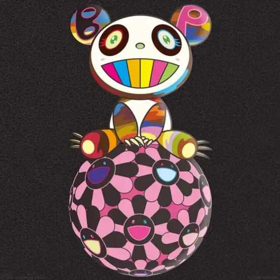 BLACKPINK Pandakashi Black by Takashi Murakami contemporary artwork Print