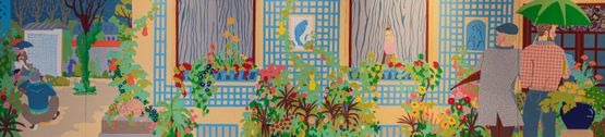 Blue Parakeet by Michal Korman contemporary artwork Painting