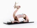 Eternity-Six Dynasties Period Painted Earthenware Dragon Sleeping Muse  by Xu Zhen contemporary artwork sculpture