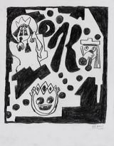 K-Pop 2 by Derek Boshier contemporary artwork drawing works on paper
