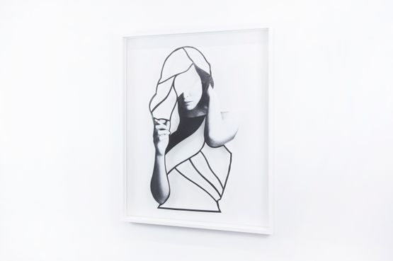 Cut Anna Mouglalis by Javier Martin contemporary artwork Painting
