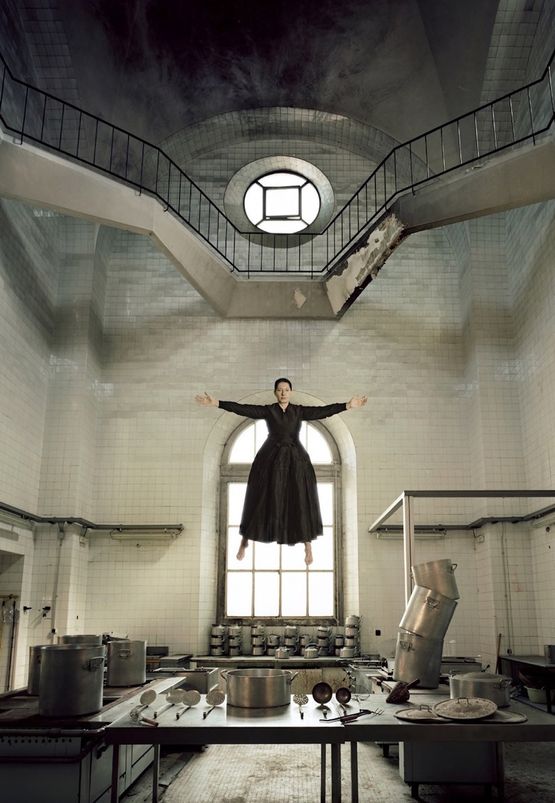The Levitation of Saint Therese by Marina Abramovic contemporary artwork Moving Image