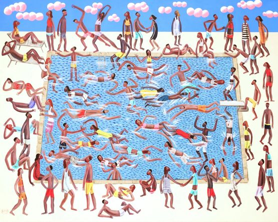 Public Pool by Kitti Narod contemporary artwork Painting