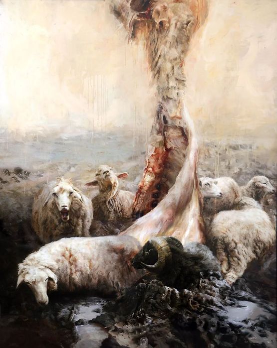 The Sheep by Guillermo Lorca contemporary artwork Painting