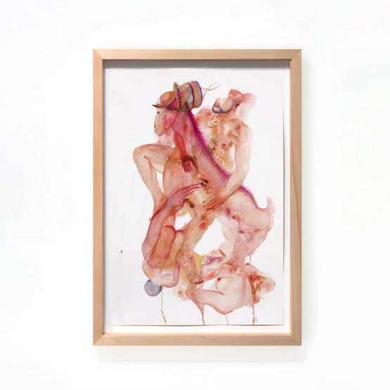 Human Beast Ghost by Wang Haiyang contemporary artwork Painting