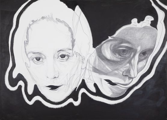 SNAKE FACE by Franz Graf contemporary artwork Drawing