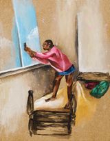 Lost connection by Ekene Emeka-Maduka contemporary artwork painting works on paper