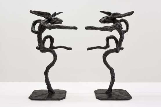 Small Mirrored Nijinski by Barry Flanagan contemporary artwork Sculpture